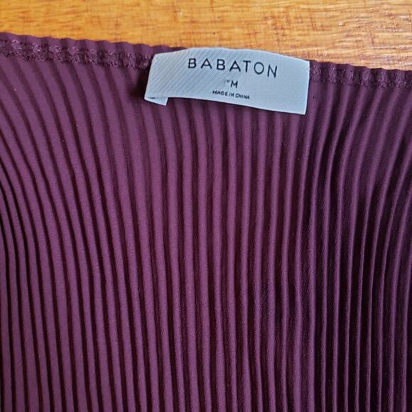 Aritzia Babaton Mathis chiffon pleated purple dress size medium - Picture 3 of 4